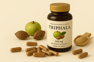 Triphala <strong>Ayurvedic</strong> Cleanse Capsules 500mg for Digestion Immunity and Wellness 60 Vegan Herbal Supplement Made in India - Product Image 2