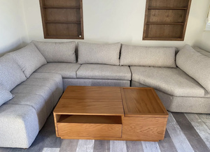 实心芒果木浅棕色抛光设计手工外观家具 - Product Image 3