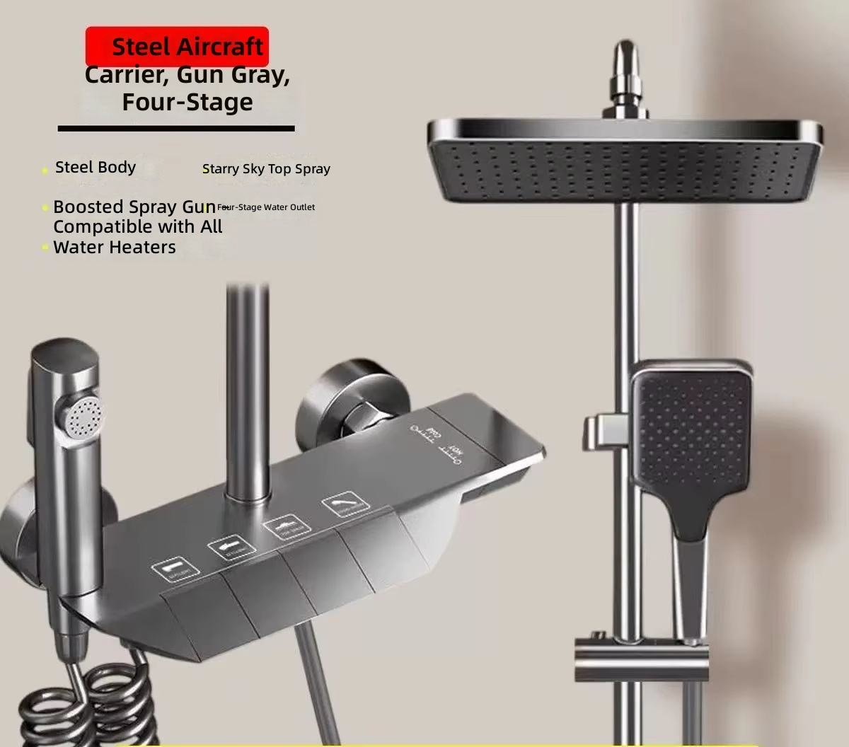 Gray ABS 4-Button Set