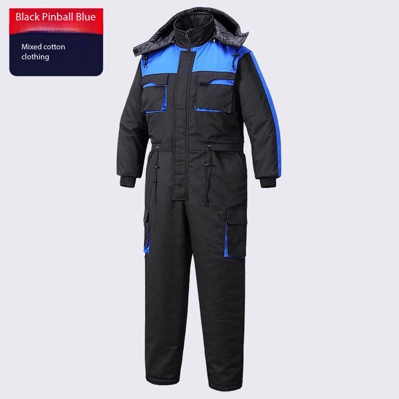 Black and Royal Blue Patchwork Jumpsuit