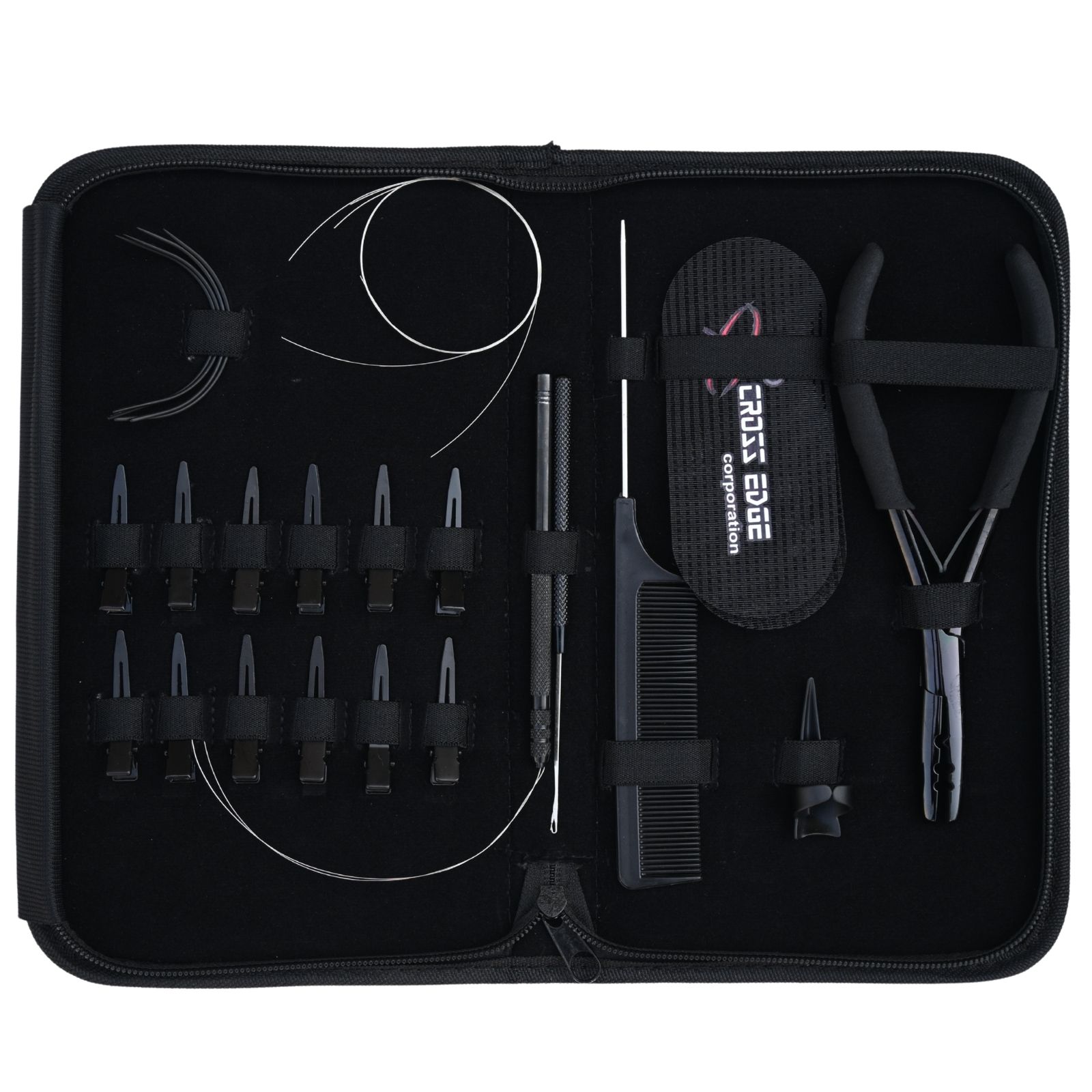 Black 3 hair Extension Tools Kit