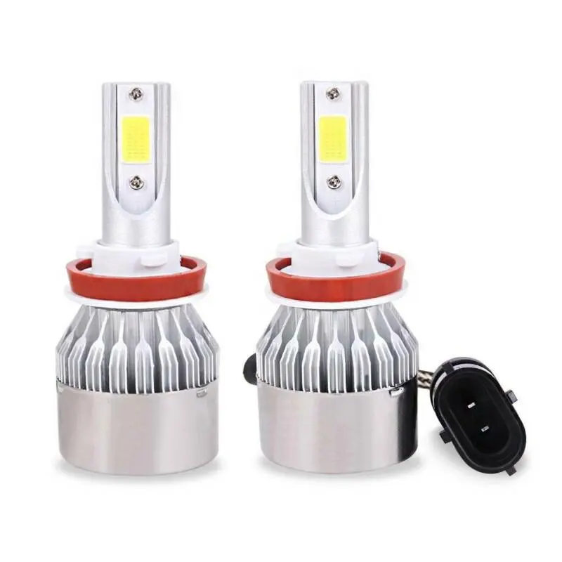 Farol de led automotivo, 36w 6000k cob h4 h7 h11 feixe alto e baixo