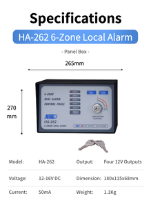 HA-262 Compact Size Preprogram <strong>Alarm</strong> Control Panel Box Key to Arm <strong>Disarm</strong> - Product Image 4