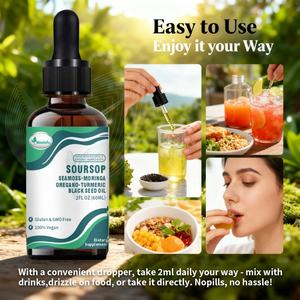 Meelefu Custom Graviola Graviola Orgânica Gotas Líquidas, Graviola Extrato Orgânico Multivitamínico Graviola Líquido para a Pele, Celular, Imune - Product Image 3