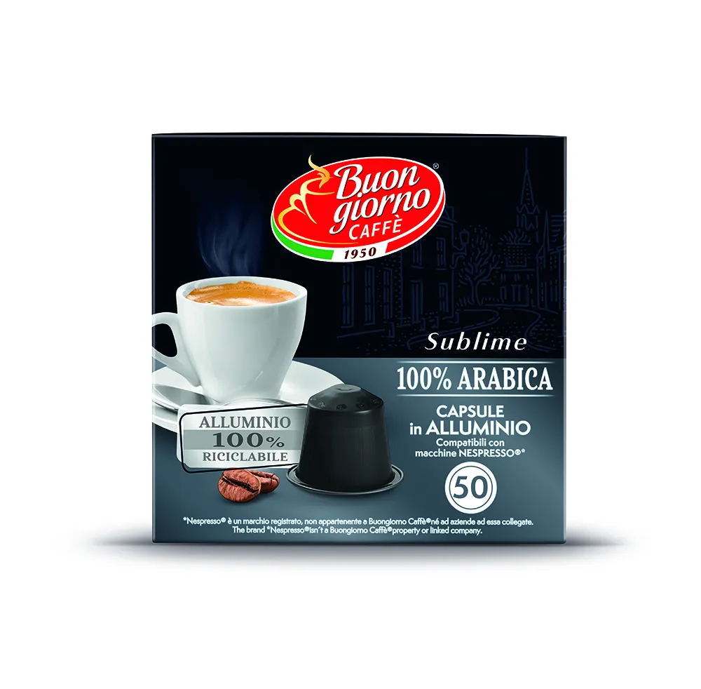 Итальянские кофейные капсулы NESPRESSO 100% ARABICA 50, алюминиевые капсулы для машины Nespresso, итальянское эспрессо