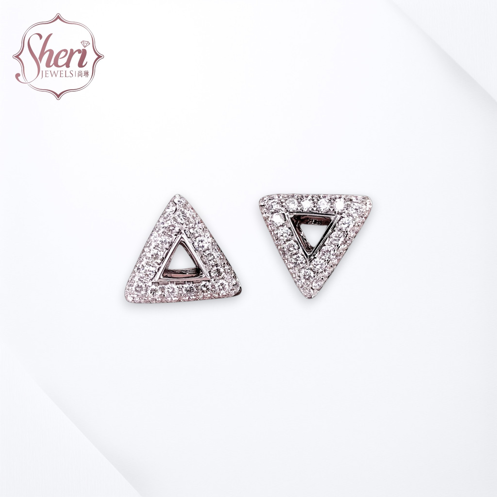 18K Solid White Gold