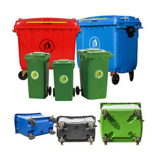 Mobil 660/800/1100 litre HDPE çevre dostu tekerlekli çöp kovası depolama plastik üreticisi çöp kovaları - Product Image 2