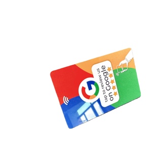 Carta PVC rivedere noi su Google QR codice e scheda NFC - Product Image 1