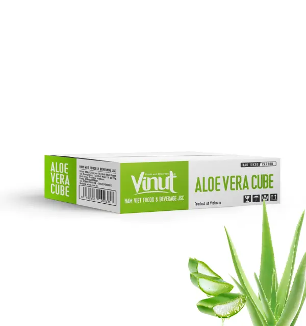 Bag 10kg/ Carton Vinut Aloe Vera Cubes Sugar Free Suppliers and Manufacturers Aloe Vera Vietnam
