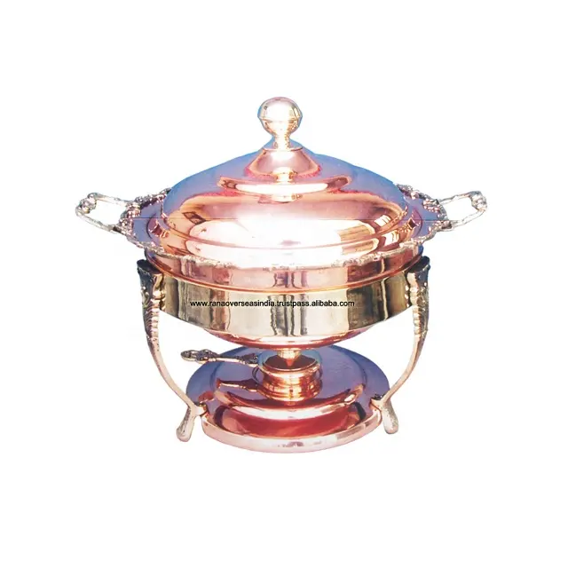 Luxury Decorative Hot Sale Copper Buffet Serving Dish Restaurant Hotel Wedding Catering Buffet Food Chafing Dish