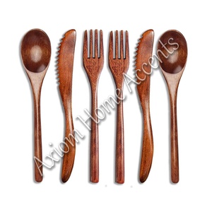 Handmade Wooden Design Cutlery Set Elegant Design for Fine Dining Handmade <strong>Flatware</strong> by Axiom Home Accent - Product Image 1