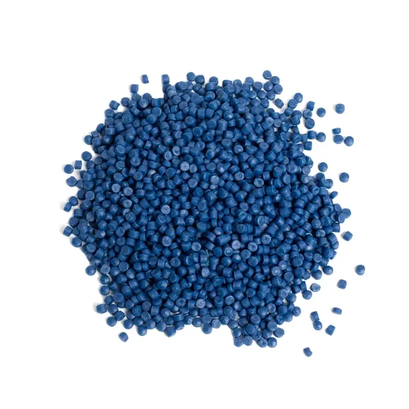 Hochwertiges HDPE blaues Trommel Kunststoffschrott zu verkaufen Regrind blaue Flocken natürlicher Industrieabfall Flasche Kunststoffschrott Granulat