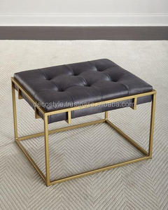 Stunning Navy Stool Ottoman