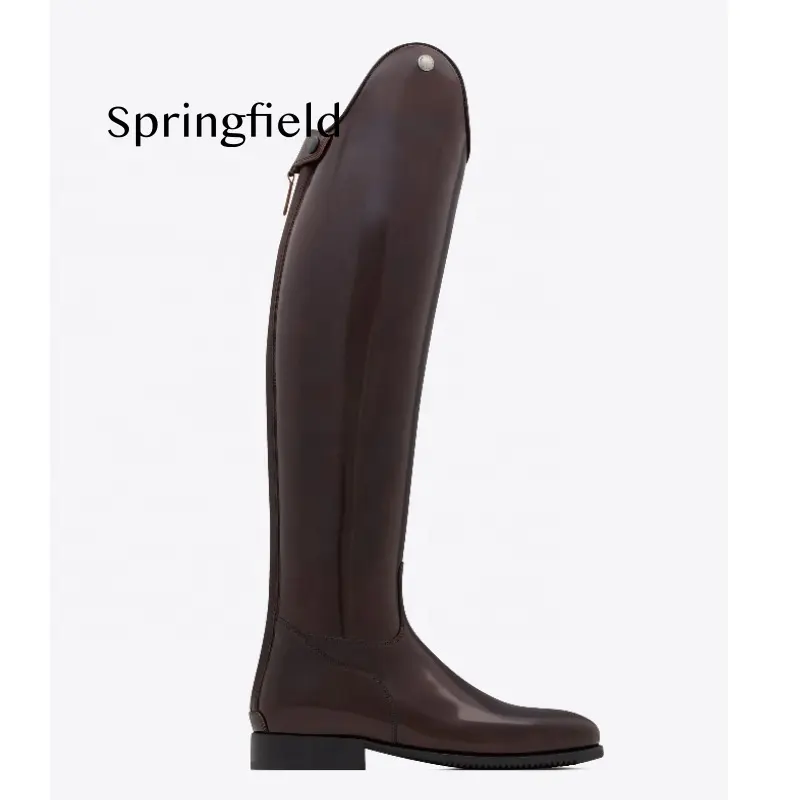 SF EQUESTRIAN HIGH BOOTS HORSE RIDING TALL BOOTS DRESSAGE JUMPING LEATHER TALL BOOTS WITH LACE PATENT MIRROR LEATHER
