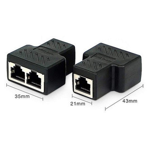 RJ45 <strong>Network</strong> Splitter <strong>Adapter</strong>, 1 to 2 Port LAN CAT6 RJ45 <strong>Network</strong> Three-way Head Splitter <strong>Network</strong> Extension <strong>Adapter</strong> - Product Image 2