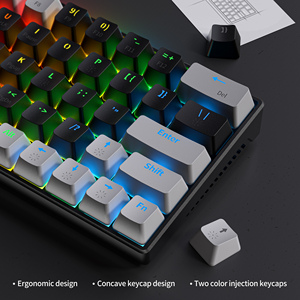 63 teclas 60 por ciento Teclado mecánico con cable 60% RGB teclado para juegos para ordenador PC teclado con retroiluminación - Product Image 3
