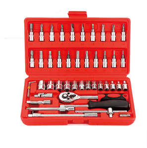 <strong>Direct</strong> Selling Hand Tool 46pcs Combination Set Car Repairing Tool Box <strong>Kit</strong> and Ratchet Wrench Socket Set - Product Image 1