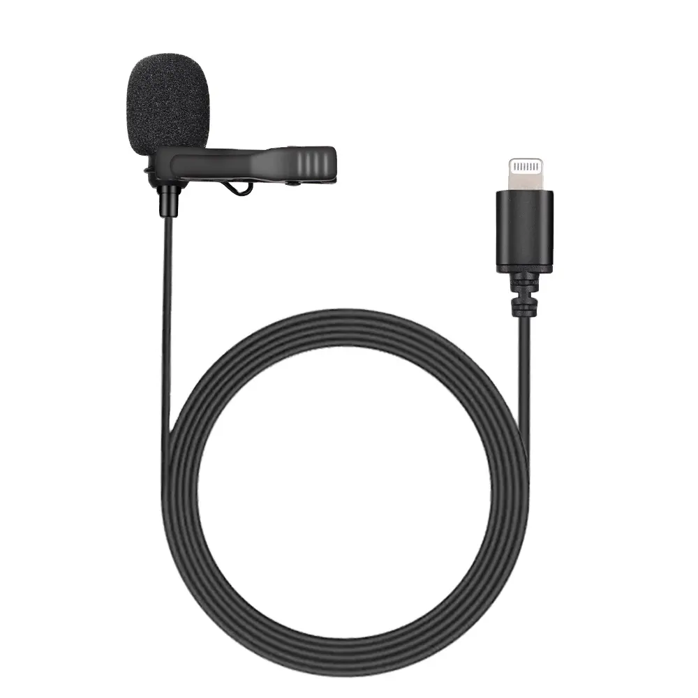 Biner DC1 mikrofon taşınabilir yaka kablolu klipsi telefon ve dizüstü bilgisayar için Mini mikrofonlar