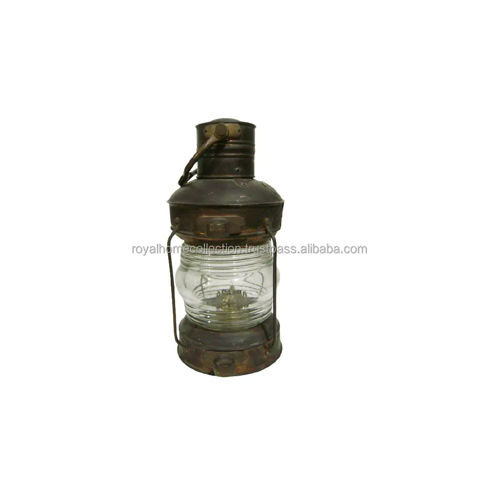 Wholesale Best Quality Gold Vintage Brass Antique Nautical Lantern Metal Ship Candle Lantern Marine Hanging Lamp