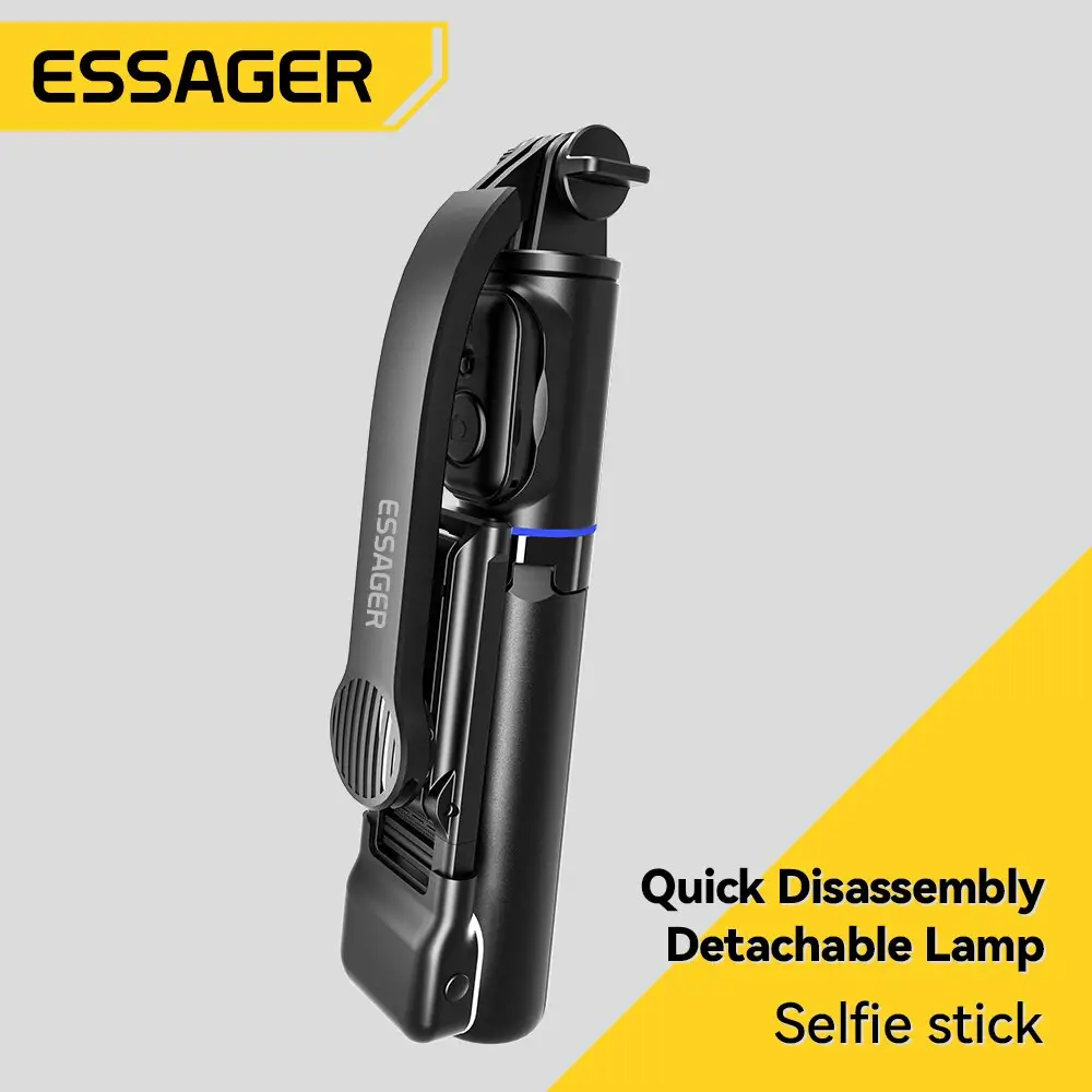 Essager Selfie StickDegreeフォトホルダー延長三脚ライブブロードキャストサポートすべての携帯電話BluetoothリモコンTikT
