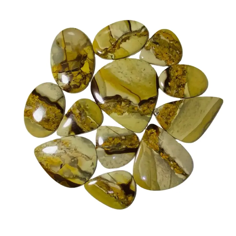 Africano Imagem jasper Gemstone Atacado Lote Jasper Cabochon Flat Back Bulk lot para fazer jóias Jóias de pedra solta