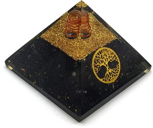 生命の木Shungite Orgone Pyramid自然治癒クリスタルエネルギー発電機、強力なオルゴナイトと神聖なシンボル - Product Image 2