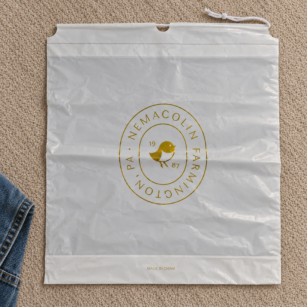 Biodegradable and Compostable Drawstring Bag