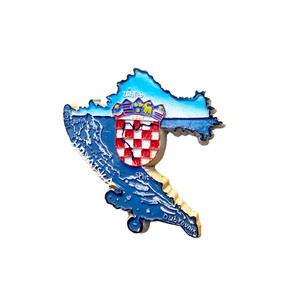 冷蔵庫用カラフルなクロアチア地図冷蔵庫マグネット完璧なグローバル旅行コンパニオン - Product Image 1