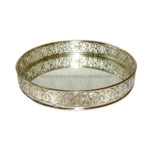 优质托盘金属镜子花式婚礼装饰托盘手工镜框托盘 - Product Image 2