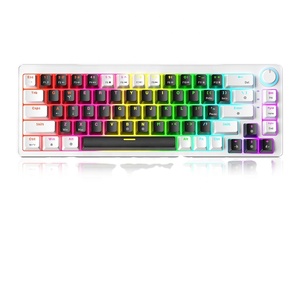 AG68 Tecla completa Interruptor de intercambio en caliente Tipo C Con cable Plug and Play Junta de iluminación arcoíris Ergonomía Gaming Teclado mecánico con perilla - Product Image 2