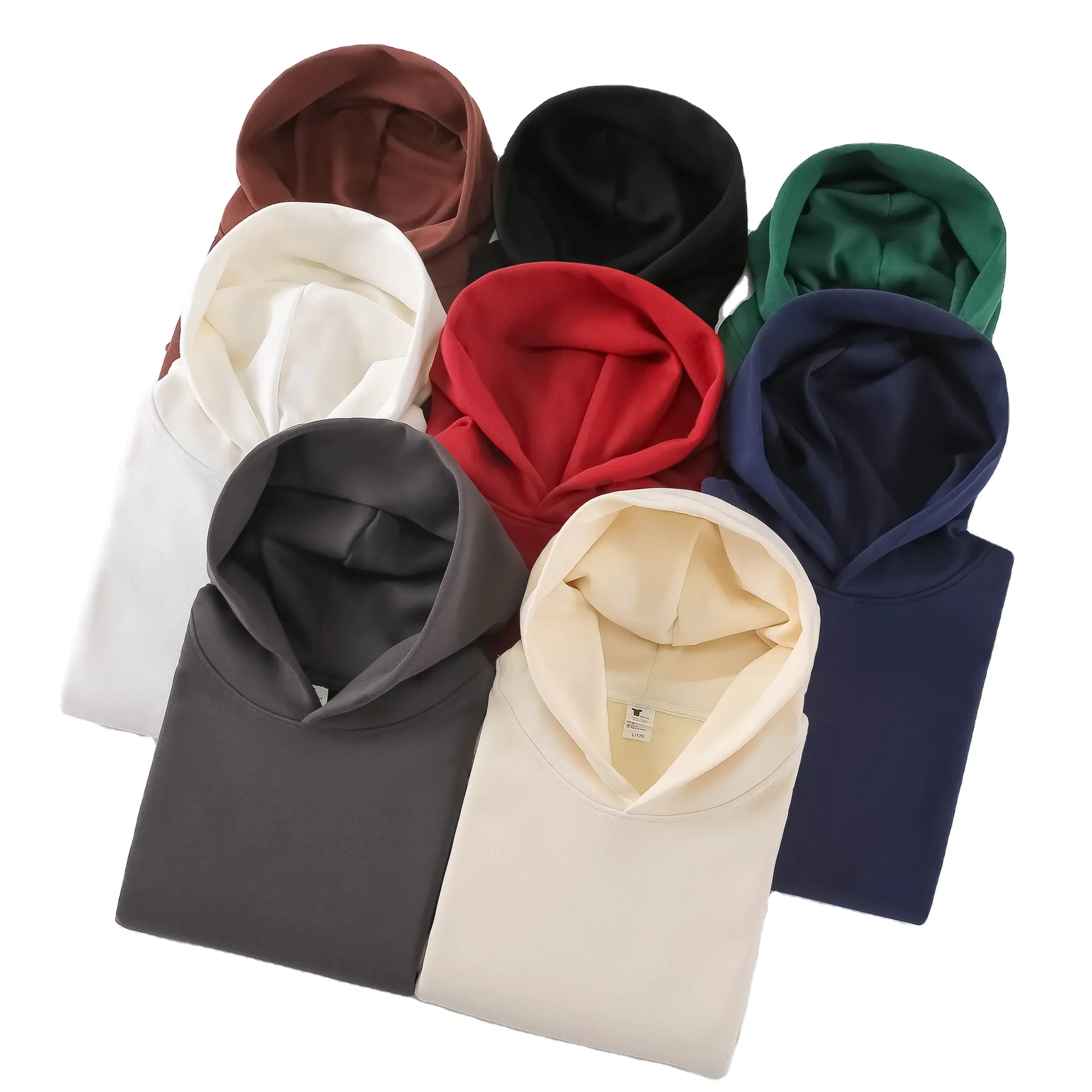 NEW Fashion Heavyweight 480GSM 100% Cotton Unisex Hoodie Men's Thickened Fleece Drop Shoulder Basic Hoodie Custom Printing