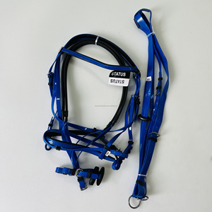 100% Bio Thane Racing Bridle with <strong>Reins</strong> and Matching Martingale Made From High Quality <strong>PVC</strong> It Is Very Easy to Clean and Maintain - Product Image 3