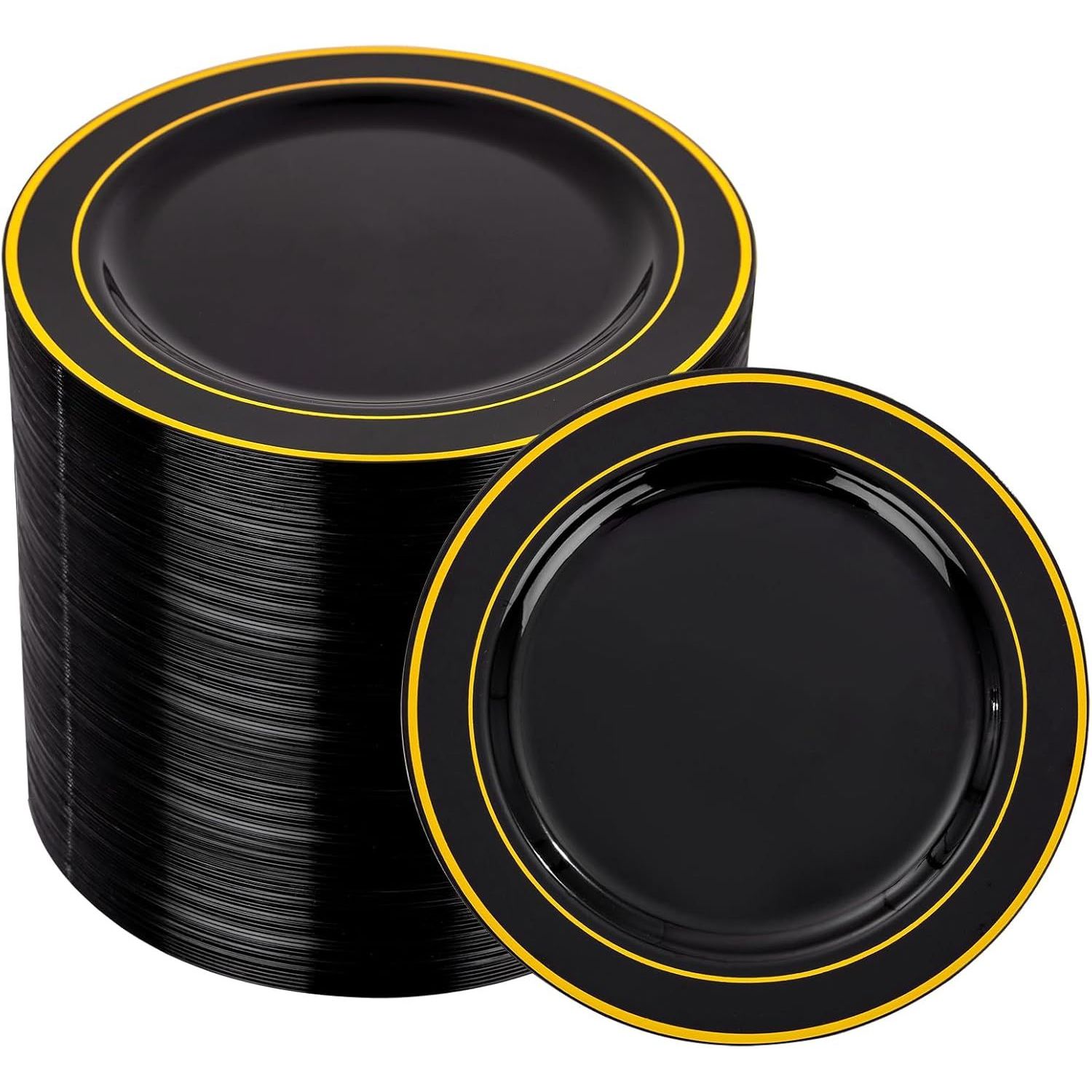 6.25Inch-100pcs-Black Gold Color