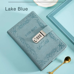 Elegantes diarios de cuaderno A5 de cuero PU con logotipo grabado con candado, perfectos para hacer diarios, tomar notas y reflexiones personales - Product Image 6