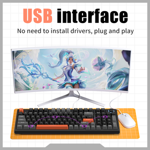 85% teclado 98 teclas intercambiables en caliente Azul Rojo interruptor personalizado Keycap ordenador Juegos USB con cable RGB luz Led Teclado mecánico