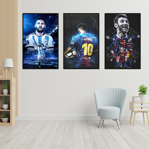 Futbol spor yıldızı Lenticular Poster Anime 3d hareket Flip etkisi Poster ünlü futbol yıldızı Haaland - Product Image 4