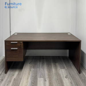 Escritorio DE OFICINA DE MADERA moderno, mesa ejecutiva de un solo cajón, mesa de oficina de diseño compacto para espacios pequeños - Product Image 2