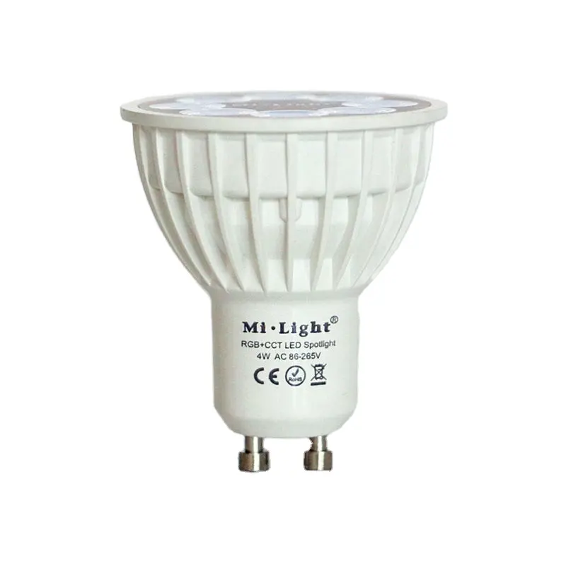 Mi Light Dimmable Led 전구 4W GU10 RGB CCT (2700-6500K) led 램프 실내 장식 + 2.4G RF 무선 LED 원격 제어