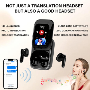 99% Accurate AI Wireless Earbuds Voice Translator Multilingual Smart OLED Display With BT Technology Android Operated <strong>System</strong> - Product Image 4