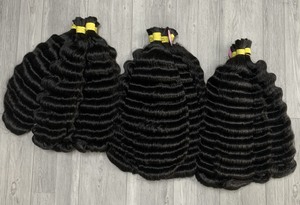 Toplu toptan paket ve atkı kamboçyalı işlenmemiş gevşek derin dalga gerçek insan saçı uzantıları gemi hazır - Product Image 6