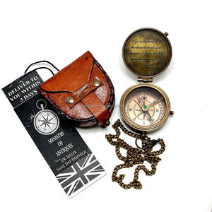 Handmade bronze Náutico bolso bússola <span class=keywords><strong>Digital</strong></span> Dial Display portátil para caminhadas-presente de Natal para marido esposa no dia do casamento - Product Image 3