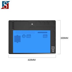 Trinoküler Stereo Microscopio 0.5X <span class=keywords><strong>CTV</strong></span> ve alüminyum alaşımlı taban silikon Pad ile mobil tamir senkron yakınlaştırmalı mikroskop