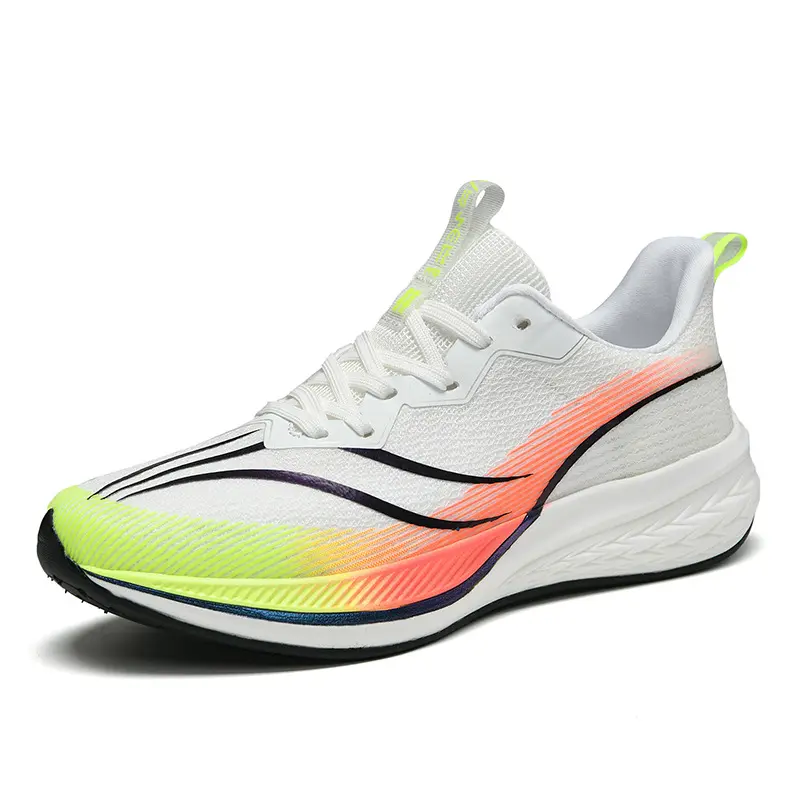 Costom Shoes Sports Running Walking Style Sneakers Shoes Branco para Homens PU Customized Logo