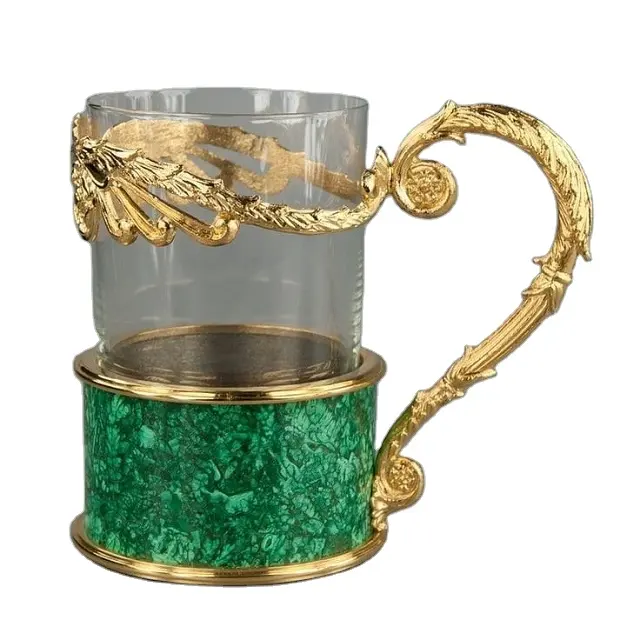 Xícara de chá de malaquita Exclusivo itens raros Acessórios decorativos são um elegante agrupamento de pequenos