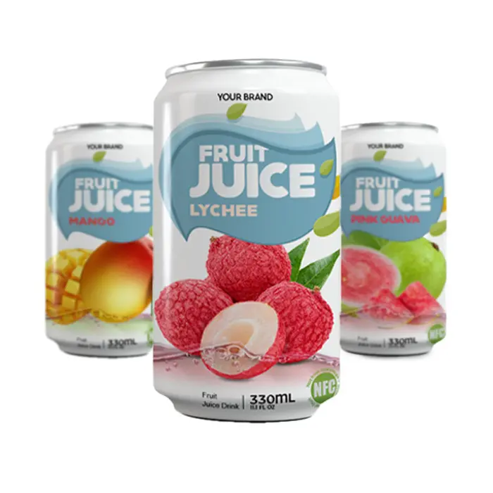 Fruit Juice Drink Fresh Nature Beverage 330ml NO ADDED SUGAR OEM Wholesales Soft Drinks Customize available