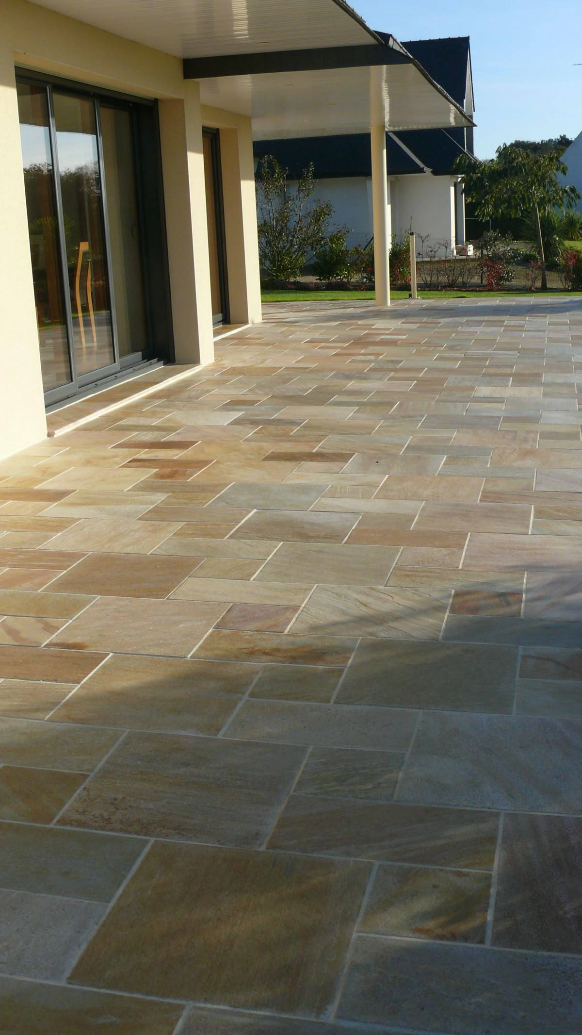 Graphite Slate Modular Paver Tile Charcoal Grey