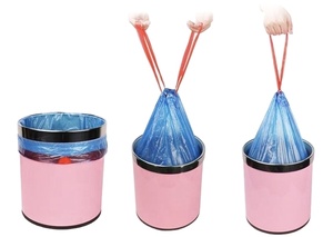 Bolsas de basura con cordón personalizadas para uso en cocina Material PE fuerte en rollo Aceptamos diseños impresos Fabricante vietnamita de bajo costo - Product Image 5