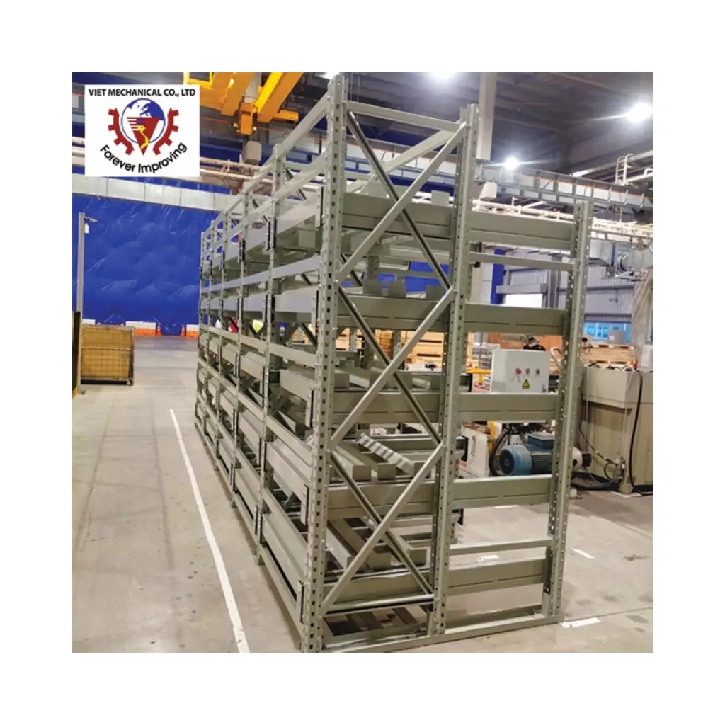 Sistema de estantería de molde de almacenamiento resistente Sistema de estantería de molde de rodillo de puerta pesada Almacén hecho en Vietnam