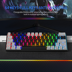 63 teclas 60 por ciento Teclado mecánico con cable 60% RGB teclado para juegos para ordenador PC teclado con retroiluminación - Product Image 6
