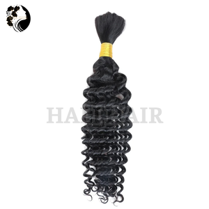 100% cabello virgen natural a granel sin procesar sin trama al por mayor trenzas bohemias cabello trenzado humano de onda profunda cabello Hali - Product Image 5